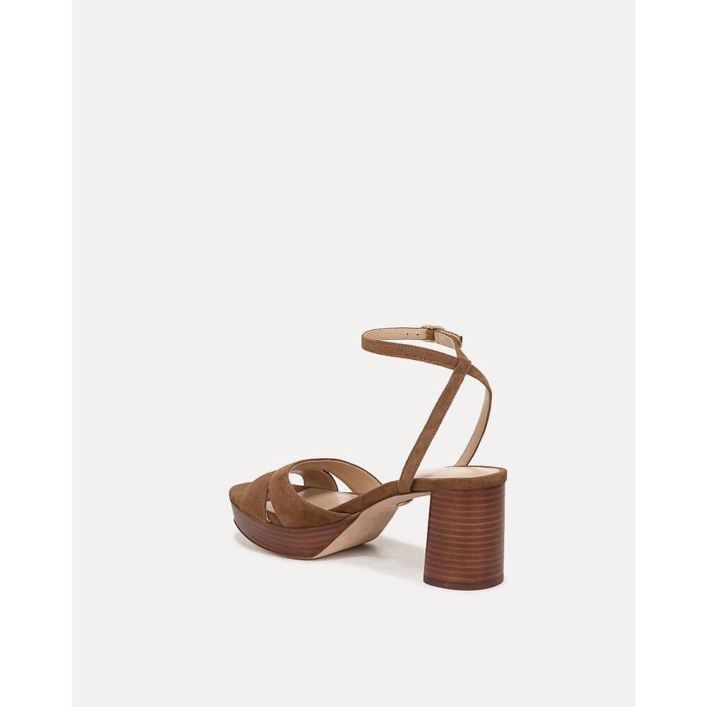 NEW VERONICA BEARD women's drina platform block heel sandal in hazelwood - Picture 4 of 5